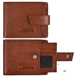 Jay MAHAKALI Enterprise Tan Removable Card Slot Bi-Fold Genuine Leather 6 ATM Slots Wallet for Men (WL504-C)