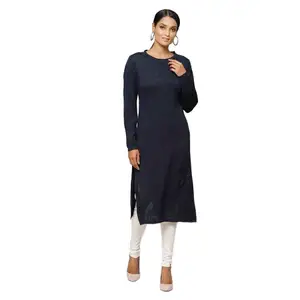 Visit the BIBA Store BIBA Women Acrylic Straight Solid Kurta
