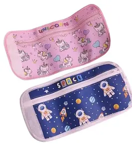 AMANVANI Unicorn/Space Wallet for Kids Girls/Boys Folding Wallet for Girls Stylish Cute Wallet Trifold Wallet for Girls/Boys Children Kids Return Gift 2pcs