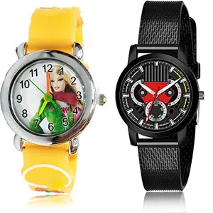 NEUTRON Unique Analog White and Black Color Dial Women Watch - GC50-(29-L-10) (Pack of 2)