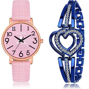 NIKOLA Model Analog Pink and Blue Color Dial Women Watch - GM348-GX6 (Pack of 2)