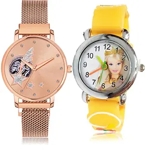 NEUTRON Tread Analog Rose Gold and White Color Dial Women Watch - GM241-GC48 (Pack of 2)