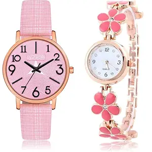 NEUTRON Chronograph Analog Pink and White Color Dial Women Watch - GM348-G461 (Pack of 2)