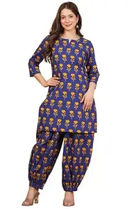rytras Women's Pure Cotton Printed Straight Kurta Set with Palazzo Pants|Ethnic wear|Kurti Suit Set for Women