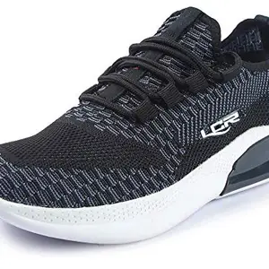 Lancer Mens DRAGON-22 Black/Grey Running Shoe - 6 UK (DRAGON-22BLK-GRY-40)