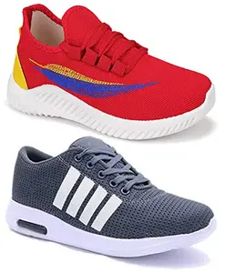 TYING Multicolor (9064-9287) Men's Casual Sports Running Shoes 6 UK (Set of 2 Pair)
