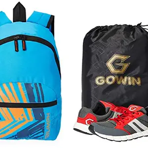 Gowin Nx-2 Grey/Red Size-6 with Triumph Back Bag Burly Pro-6000 Sky Blue
