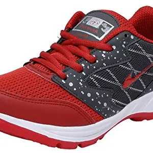 Aero Fax Men's Red and Grey Mesh Sports Shoes (7 UK)
