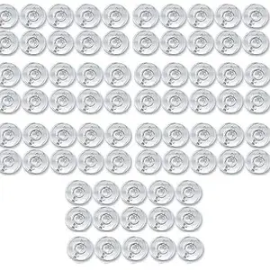 PMW - Clear Plastic Bobbins for Small Automatic Sewing Machines, 100 Pack, Transparent