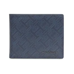 Tommy Hilfiger Men Leather Global Coin Wallet - Navy, (Porec)