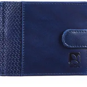 WOODLAND Mens Leather Utility Wallet (Blue)