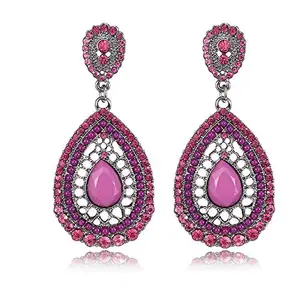 Shining Diva Fashion Latest Crystal Fancy Earrings for Women and Girls