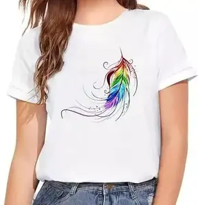 Printed Women Round Neck White T-Shirt CW_WPRNT#028-XL