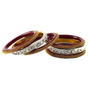 MAYA FASHION white Stone Acrylic-Brass Bangle Elegant Extra Large Size Bangle | Perfect Fit for Plus Size banglesTrendy and Comfortable Fit for woman and girls | (Sku-ban1574)