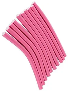 GLAMEZONE Holding Hair Curling Flexi Hair Curler (Pink)