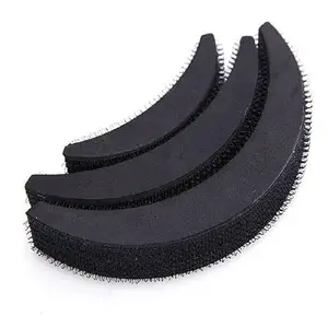 DASTAV 3 Pcs/set Hair Pads Hair Volume Increase Puff Hair Bun Maker Donut Magic Foam Sponge Bump Up Insert Base Hair Styling Accessories (Black, Volume Booster for Hair)