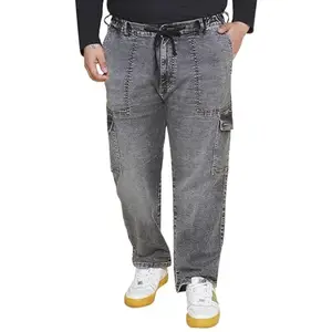 JOHN PRIDE Men Plus Size Dim Grey Regular Fit Jeans(JPJ12397_42)