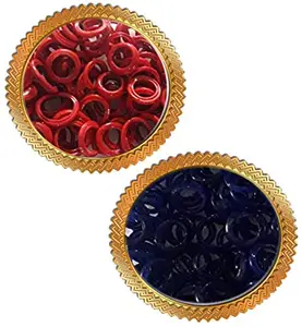 pmw - Chitti Gajulu - 108 Bangles - Small Pooja Bangles - Small Bangles For Lakshmi Pooja - 2 Sets - Blue + Red