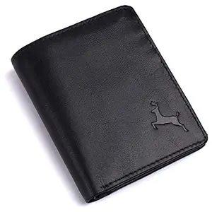 iMex Genuine Leather Notecase for Men (Black)