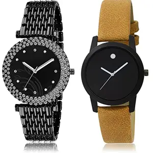 NEUTRON Rich Analog Black Color Dial Women Watch - G572-GO123 (Pack of 2)