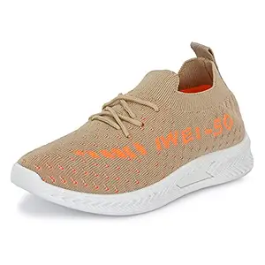 Klepe Kids Beige/Orange Running Shoes 32ST-K-7030, 13 UK