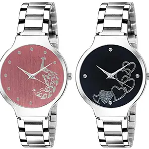 ON TIME OCTUS Multicolour Analog Girl's and Women's Watch Pack of 2