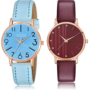 NEUTRON Tread Analog Blue and Red Color Dial Women Watch - GW56-GM324 (Pack of 2)