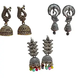 Traditional earrings combo of 3 for women and girls