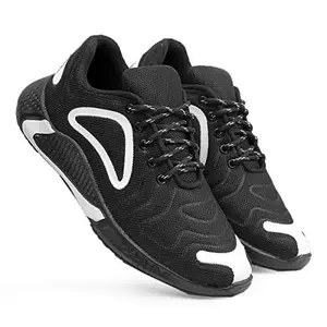 YUVRATO BAXI Men's Fashionable Casual Mesh Material Running Black Sports Shoe