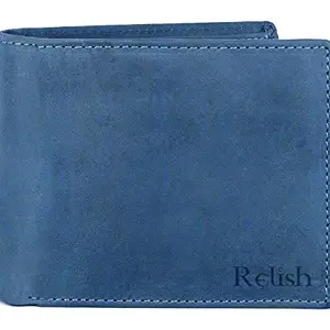 Relish PU Artificial Leather Blue Denim Wallet for Mens, Boys