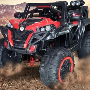 Toyify Electric Battery Operated Ride On Jeep 4x4 Big Size Wheels for Kids with Music | Swing | Age 1 2 3 4 5 6 7 8 Year Kid | Electric Cars | Big Size Jeeps | Remote + Mobile App Control (Red)