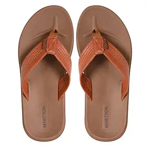 United Colors of Benetton UCB Men's High Fashion Moulded Sole, Camel EVA Flip Flops and House Slippers