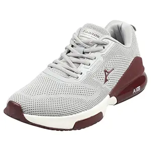 ABROS Men's Ai 2 ASSG1015 Running Shoes -L.Grey/Maroon -10UK