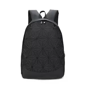WANQLYN Geometric Luminous Purses and Handbags for Women Holographic Reflective Bag Backpack Wallet Clutch (BLack)