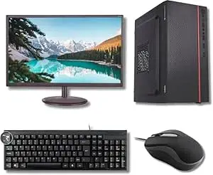 Intel Core i3 4th Gen Desktop Computer (Black) | 8GB RAM | 500GB SSD | 19-Inch LED Monitor | Keyboard, Mouse, Mouse Pad & Cleaning Kit | Ideal for Home & Office Use