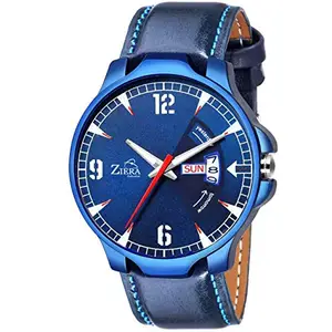 ZIERA Analog Day and Date Men's Watch (Strap Blue , ZR999)