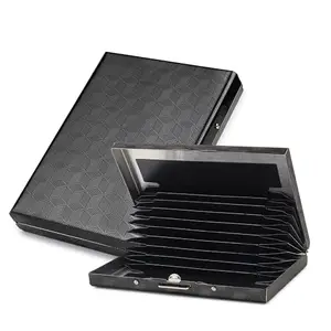 Stealodeal Stainless Steel Front Cube Mirror Design Credit/DebitATM RFID Blocking 10 Slot Card Holder for Men & Women