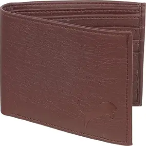 WILD EDGE Dark Brown Men's Genuine Leather Wallet with Snap Closure - Smart and Formal Handcrafted Wallet for Men
