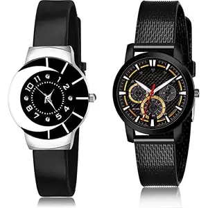 NEUTRON Exclusive Analog Black Color Dial Women Watch - G8-(72-L-10) (Pack of 2)