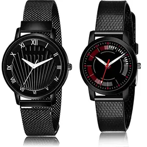 NIKOLA Style Analog Black Color Dial Women Watch - G513-(45-L-10) (Pack of 2)