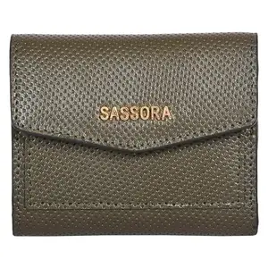 Sassora Premium Leather RFID Snap Closure Small Wallet for Ladies