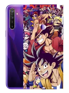 AtOdds - REALME 5s Mobile Back Skin Sticker - Lamination - Rear Screen Guard Protector Film Wrap (Coverage - Back+Camera+Sides) (Design - Anime 5)