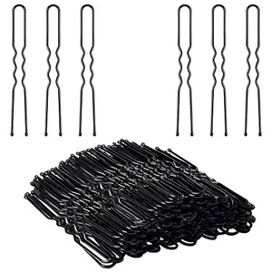 AKADO Long Bobby Hair Pins for Women, U Hair Pins for Women & Girls, Hair Clips Juda Pins, Stylish U-Shaped Hair Pins for Hair Styling Accessories Clips - Black. (50)