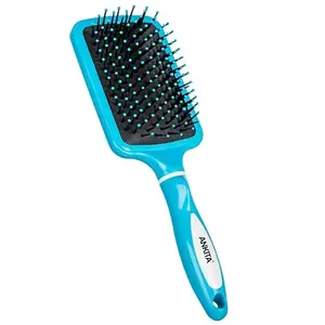 Ankita Flat Paddle Hair Brush with Nylon Bristle|with Strong and Flexible Nylon Bristles|For Grooming, Straightening, Smoothing, Detangling Hair, Ideal for Men & Women|Color May Vary (A29)