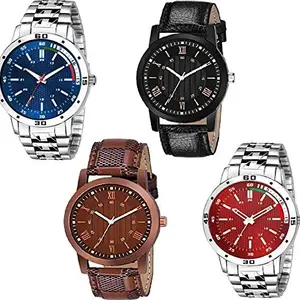 RPS FASHION WITH DEVICE OF R Analogue Display Multicolor Watches Combo Set of 4