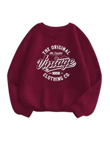 Brand: Sky Magic Women Oversized Casual Loose Fit Winter Wear Sweatshirt | Soft Warm Winter Pullover | Fleece Crew Neck Sweatshirt for Women & Girls