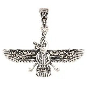 Ananth Jewels 925 Silver BIS Hallmarked Pendant with Chain Asho Farohar