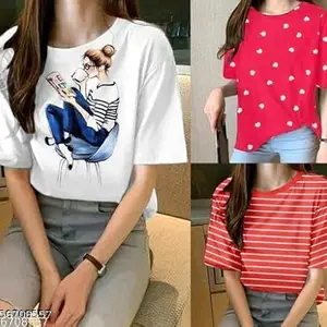 Trendy Women’s T-Shirt – Soft, Stylish, and Comfortable Tee for Everyday Fashion and Casual Wear Design No SH-P3356-L