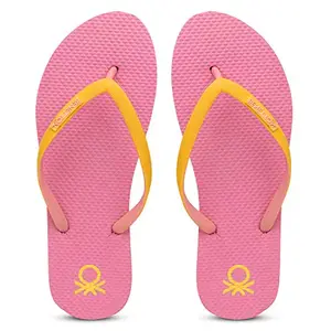 United Colors of Benetton Women's Pink Flip Flops Clogs - 4 UK/India (37 EU)(16A8CFFPL345I)