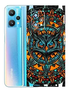 AtOdds - Realme 9 Pro Mobile Back Skin Rear Screen Guard Protector Film Wrap with Camera Protector (Coverage - Back+Camera+Sides) (Night Owl)